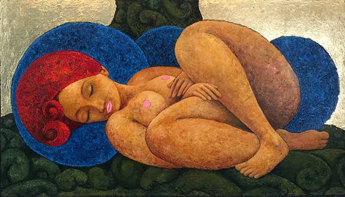 Sleeping Woman by Paul Cavilla, oil on canvas
