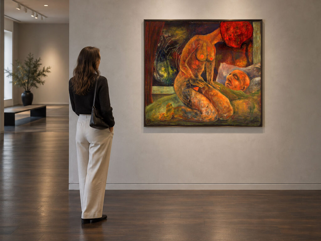 Affirmation by Paul Cavilla shown in a gallery display visualization