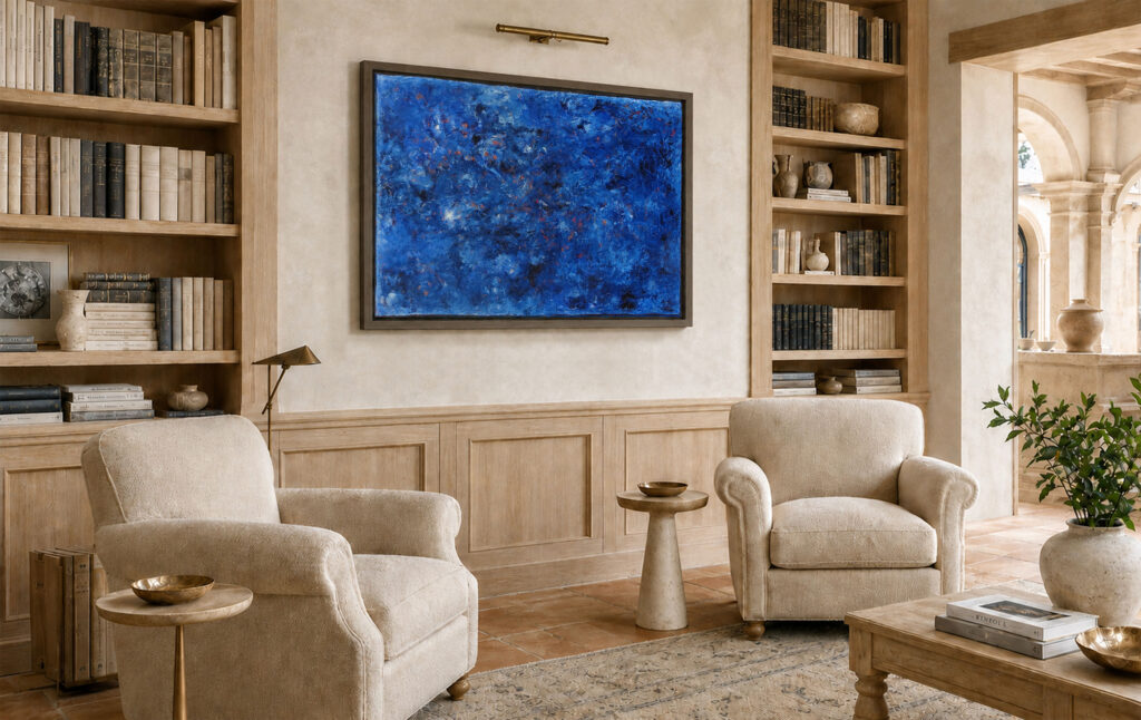 Blue Abstract by Paul Cavilla shown in a display visualization