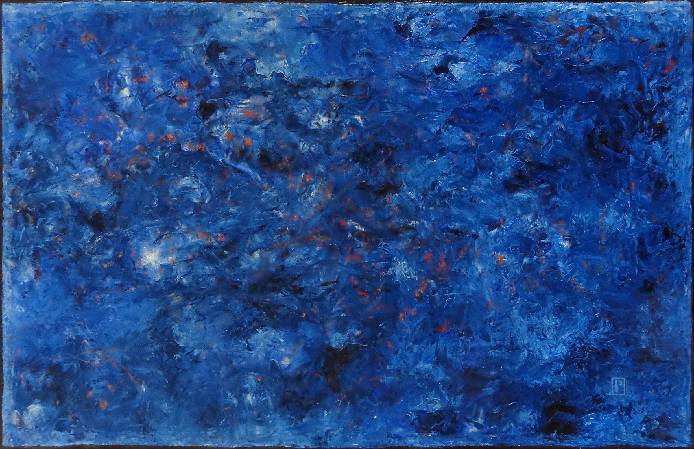 Blue Abstract by Paul Cavilla, oil on canvas