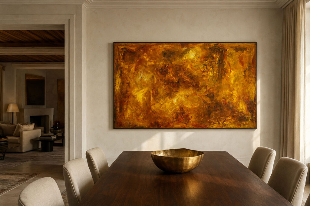 Golden Abstract by Paul Cavilla shown in a display visualization