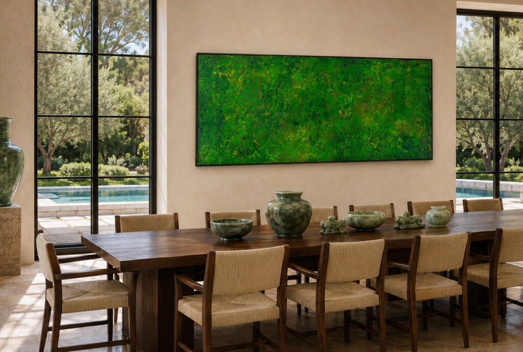 Green Abstract by Paul Cavilla shown in a display visualization