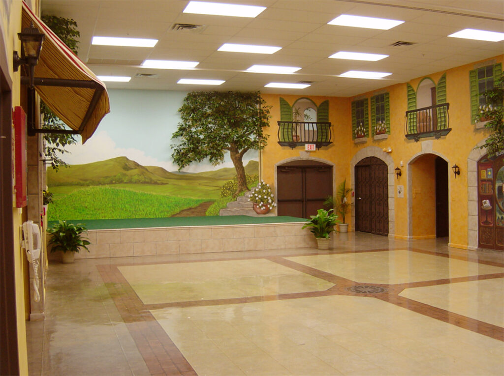 Immersive painted interior created for Ideal Elementary School