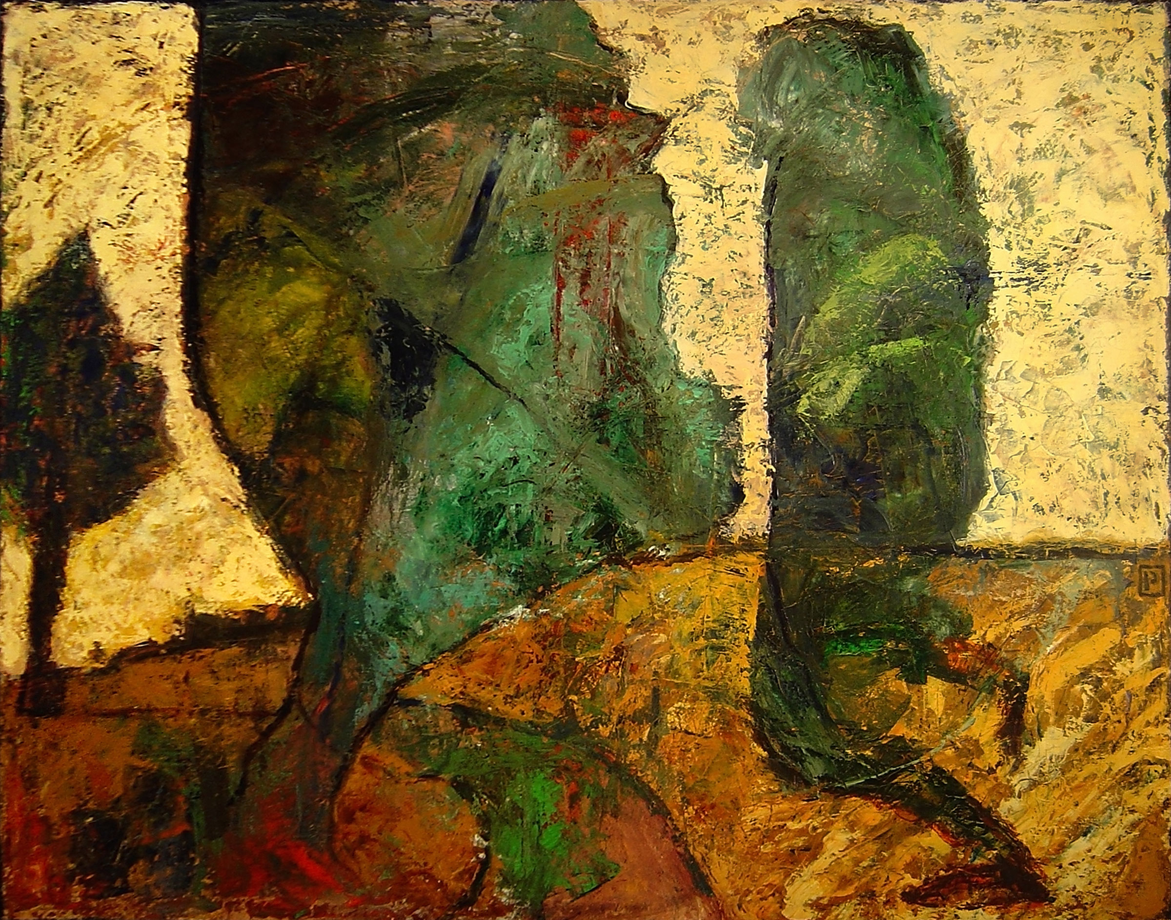 Screaming Obstacle by Paul Cavilla, oil on canvas