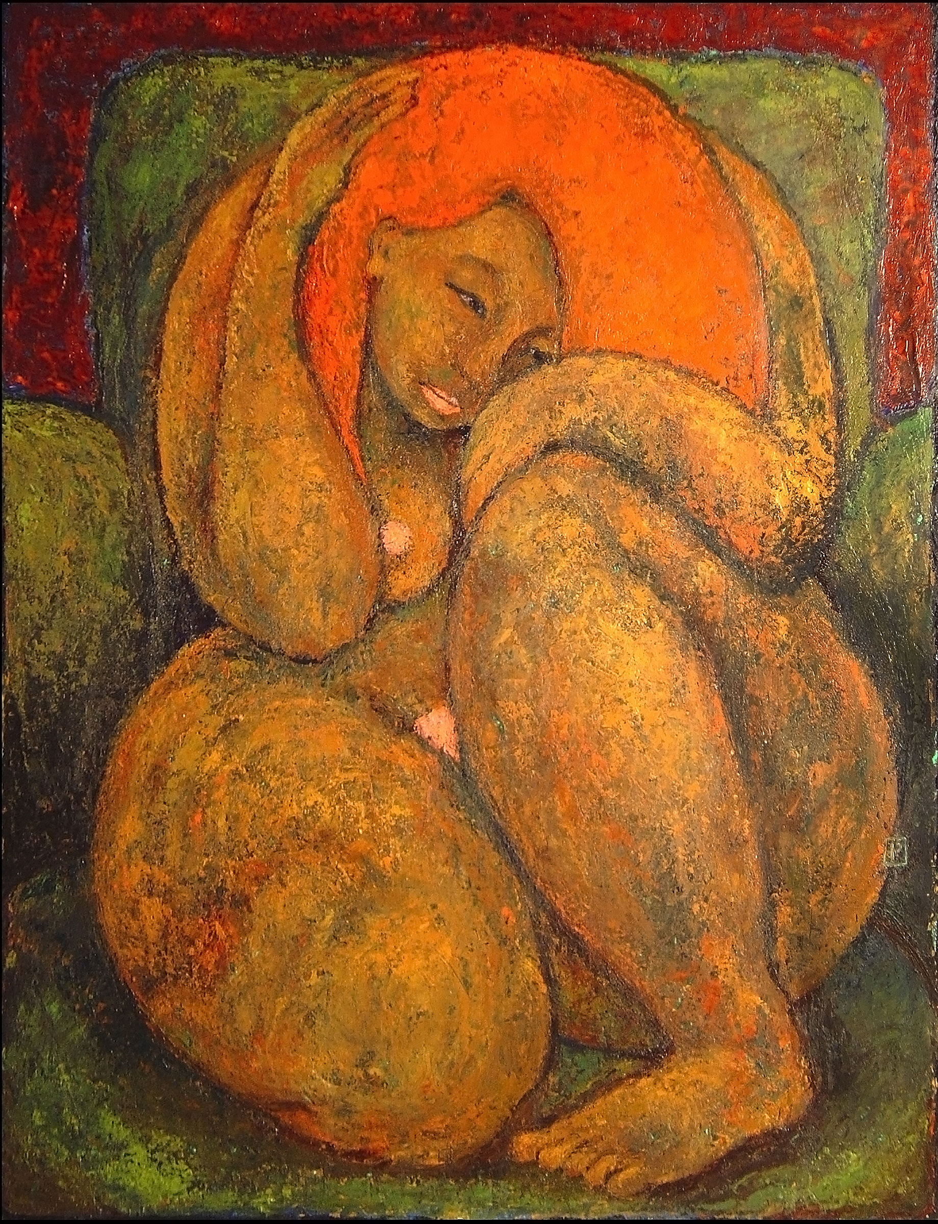 Seated Woman by Paul Cavilla, oil on canvas