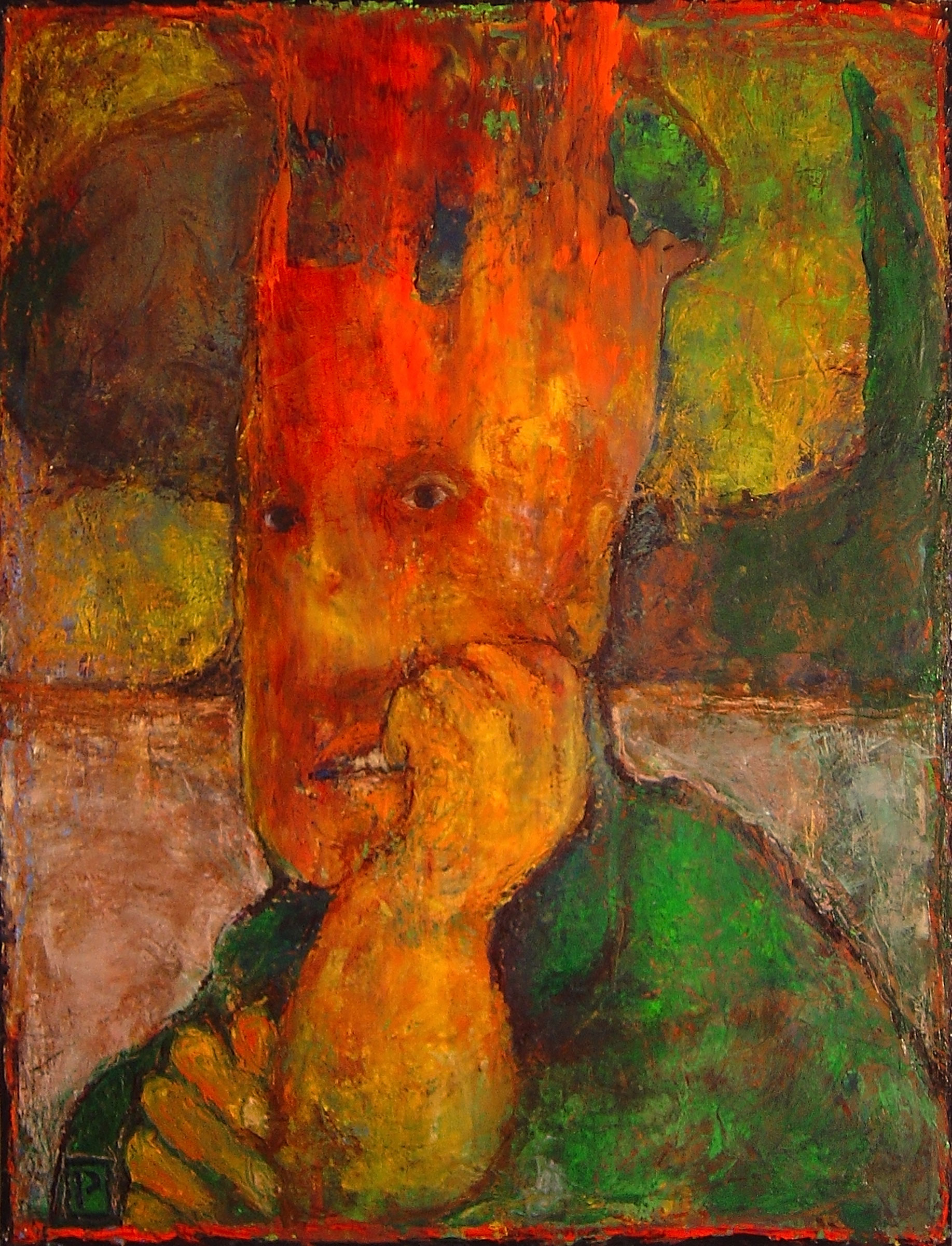 Thinking Man by Paul Cavilla, oil on canvas