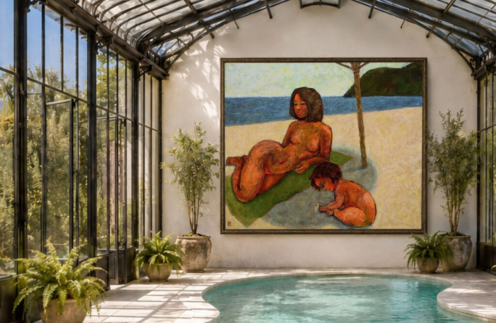 Woman in Sardegna by Paul Cavilla shown in a display visualization