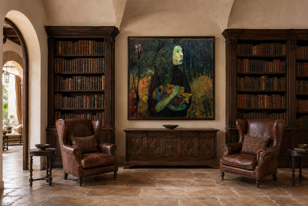 Woman with Fish by Paul Cavilla shown in a display visualization